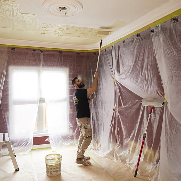 Popocorn Ceiling Removal and painting Mississauga