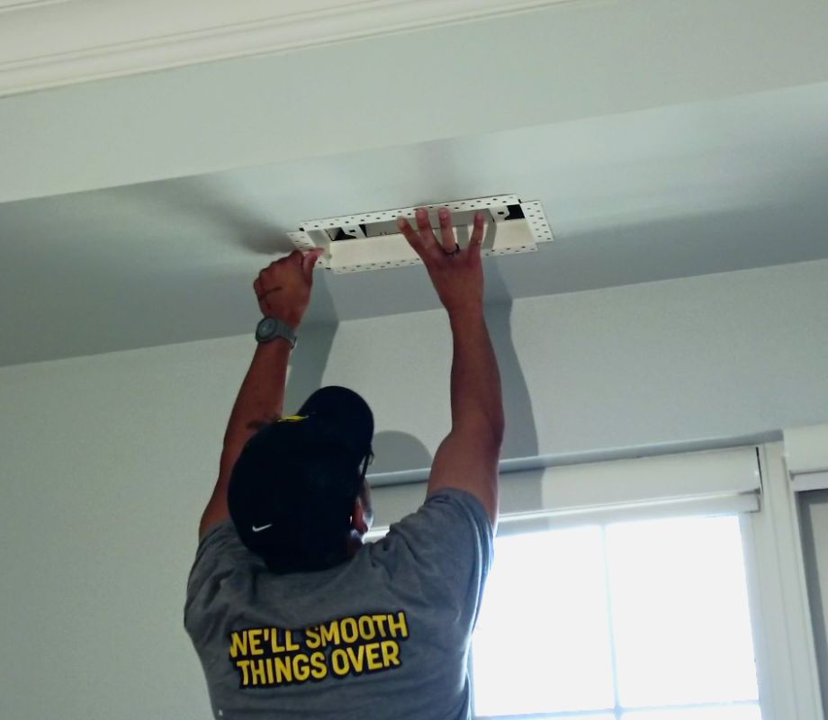 drywall flush vent installation