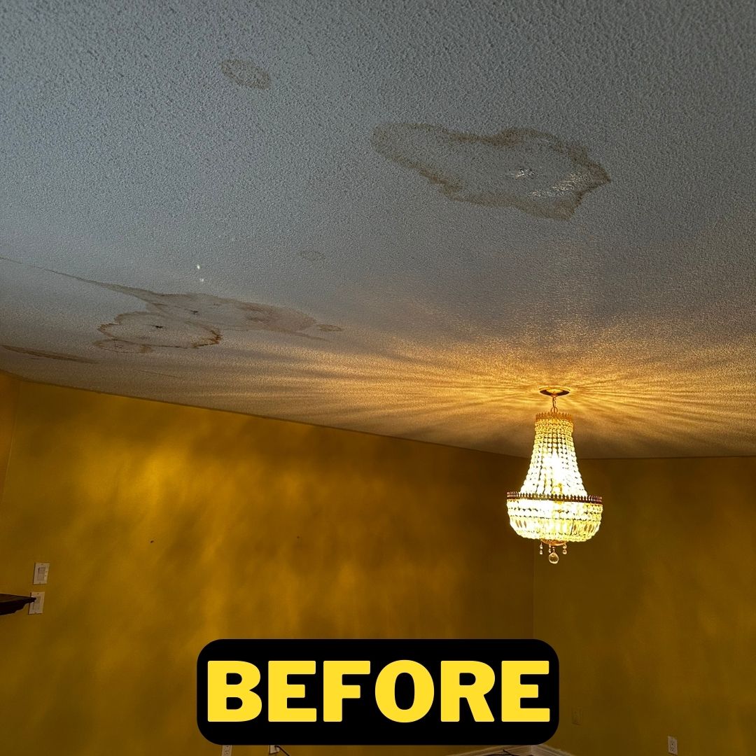 Stucco Repair Services Same Day Popcorn Ceiling Repair   Stucco Repair Project Before 