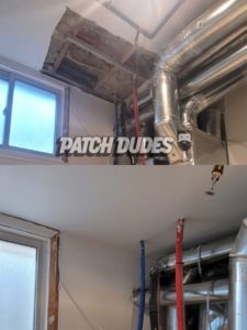 post hvac ceiling repair