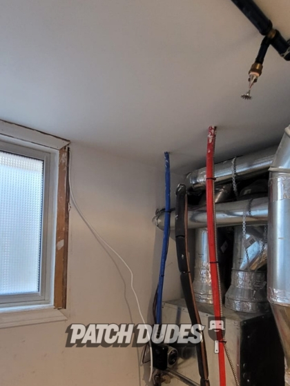repairing ceiling post hvac