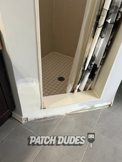 shower drywall repair