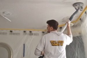 completely removing popcorn ceiling on main floor