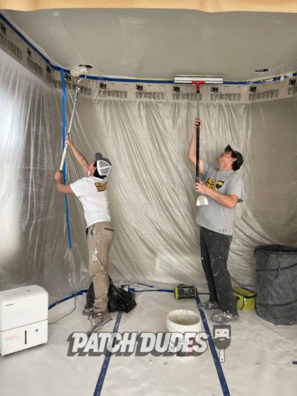 skimming ceilings throughout home