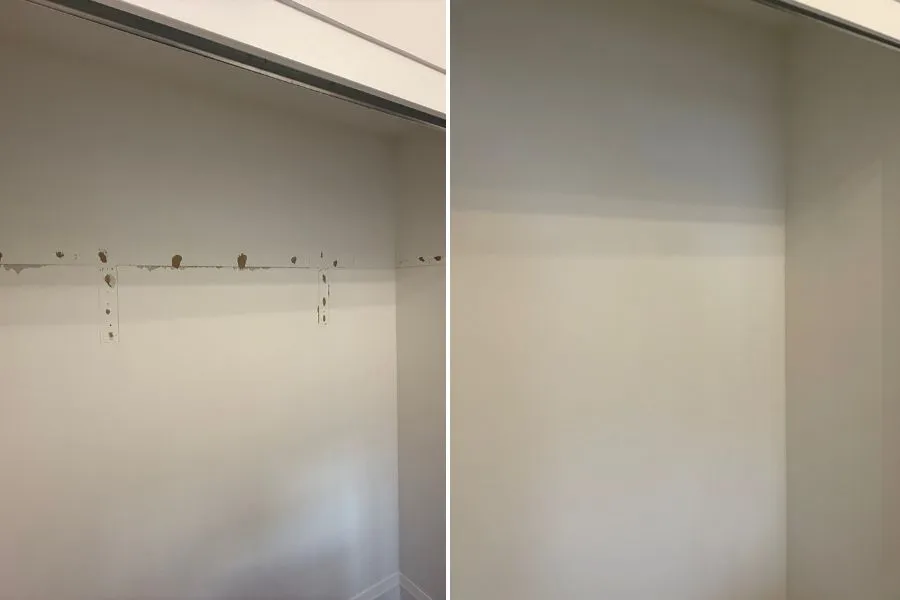 closet drywall repair