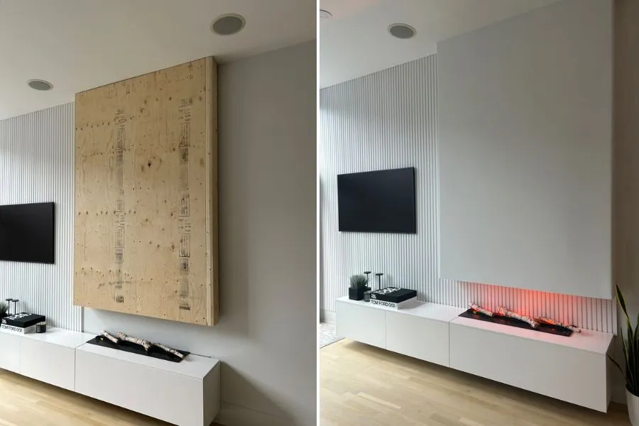 drywall repair living room project