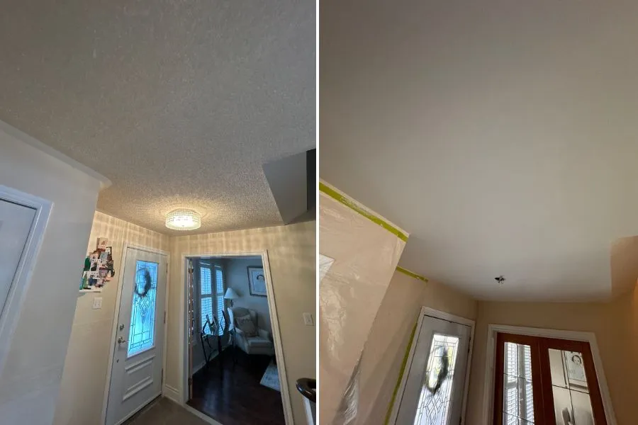 foyer stucco removal