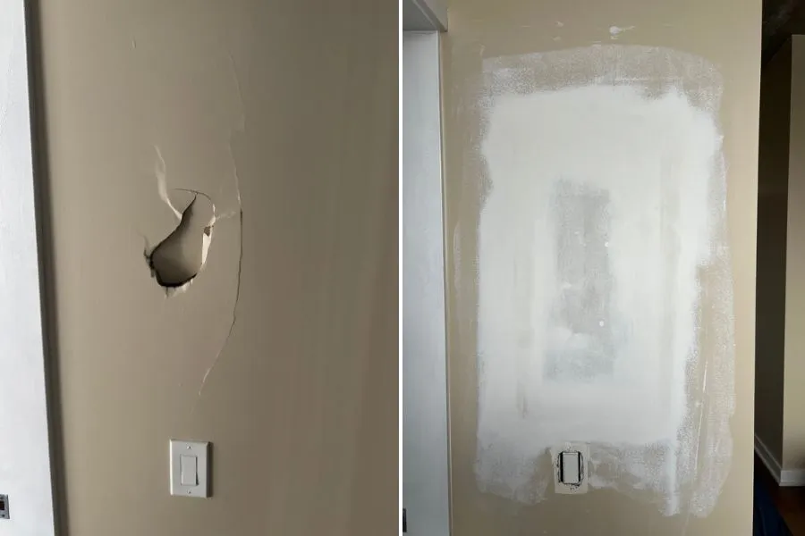 medium drywall repair job