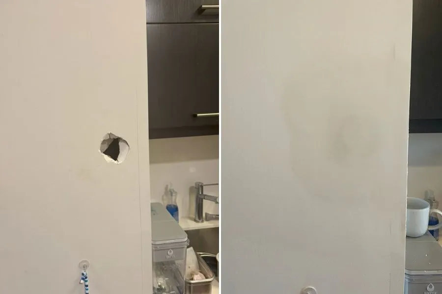 small drywall repair project
