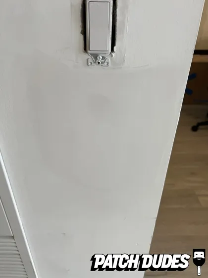 drywall repair in media room