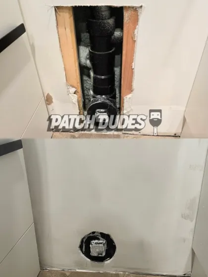 fixing large holes in bathroom wall