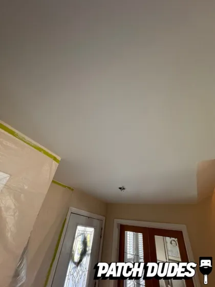 removing popcorn ceiling throughout home after