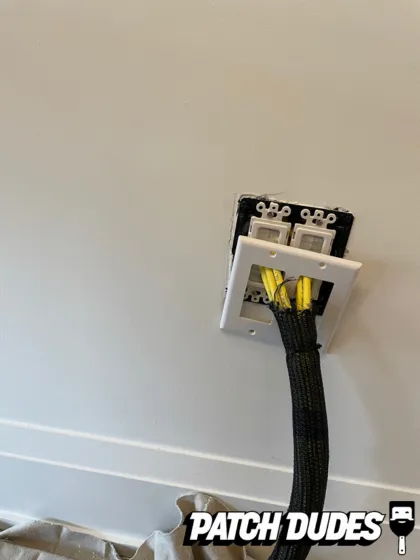 minor drywall damage around socket repairs