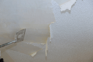 scraping off popcorn ceiling