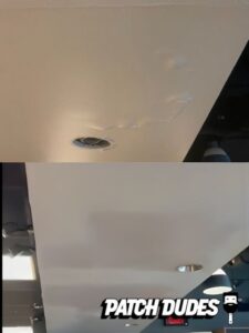 before and after of drywall repair